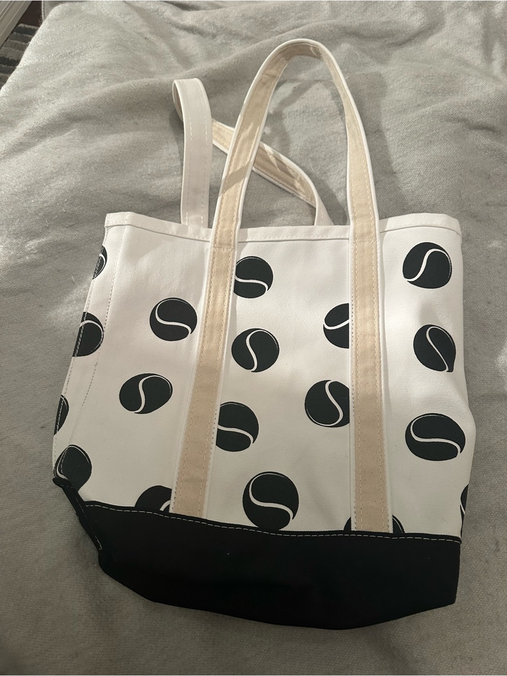 Crab & Creek Canvas Tote Bag - Cream with Black Print